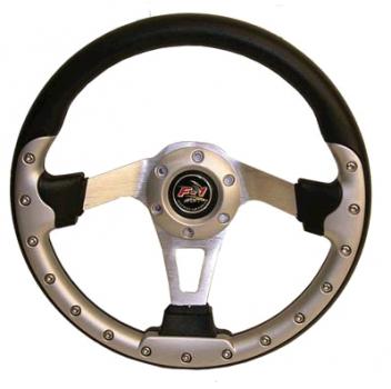 Lenkrad Kit mit Chrom-Adapter, silber  12,5"