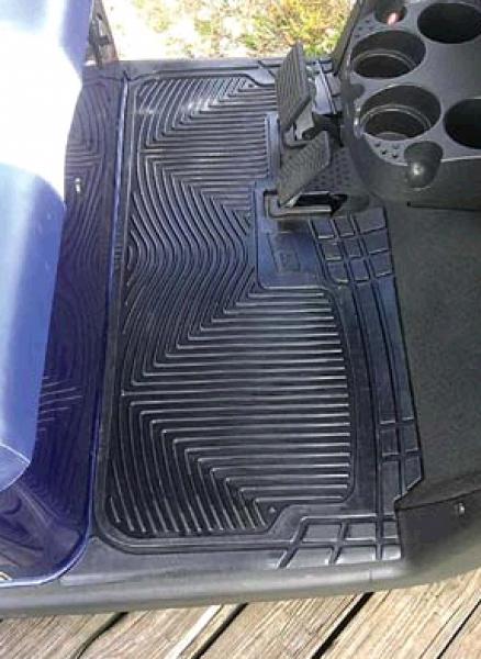 Bodenmatte in schwarz geriffelt