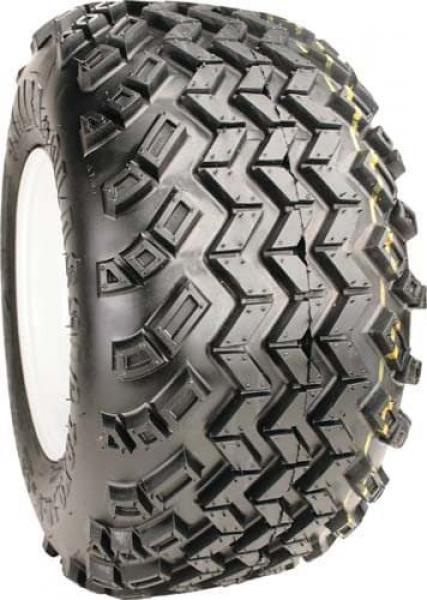 1 Satz Kompletträder 18X9,50-8, 4-PLY grobstolliger Reifen auf weißer  Stahlfelge montiert