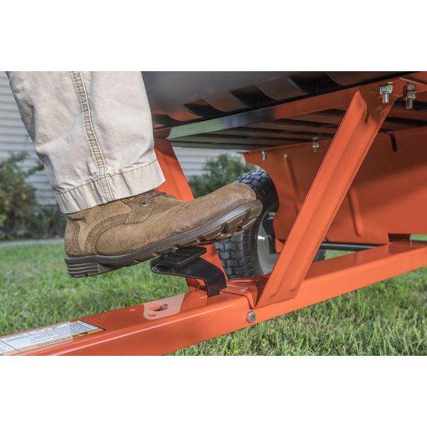 Fußpedalfreigabe für einfaches Entleeren