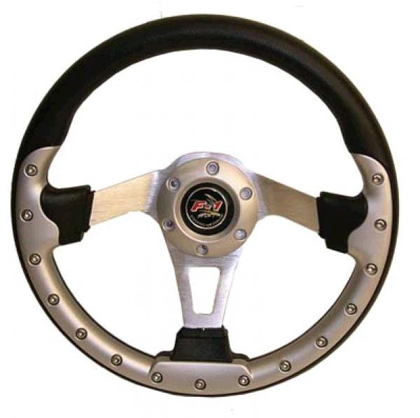 Lenkrad Kit mit Chrom-Adapter, silber  12,5"