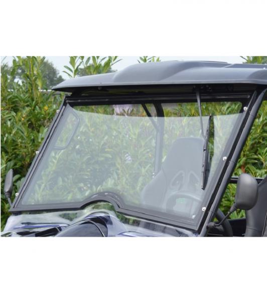 Windschutzscheibe aus Glas mit Scheibenwischer