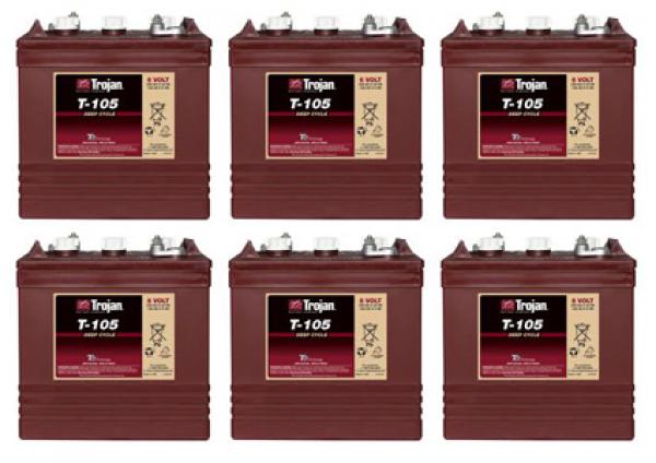 1 Satz Batterien Trojan T105 6 Volt ( 6 Stück)